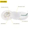 Nuwatt Slim Flush Mount Ceiling Light, 6 in, 15 Watt, 5000K, White, PK 24 NW-R-DSK-6-15W-50K-24P